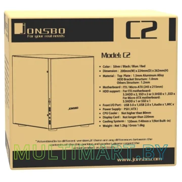 Корпус Jonsbo C2 (черный) картинка 6